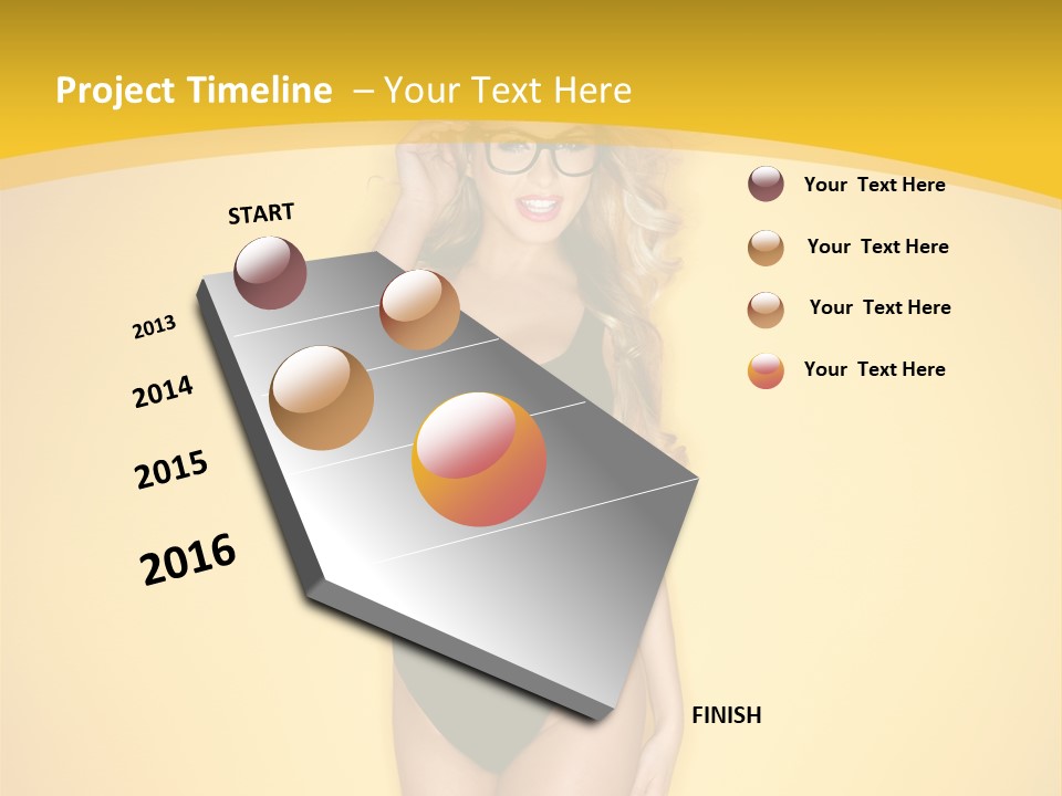 Sensual Hot Blond PowerPoint Template