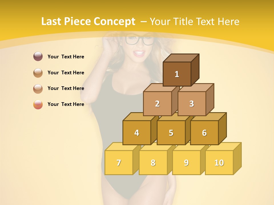 Sensual Hot Blond PowerPoint Template
