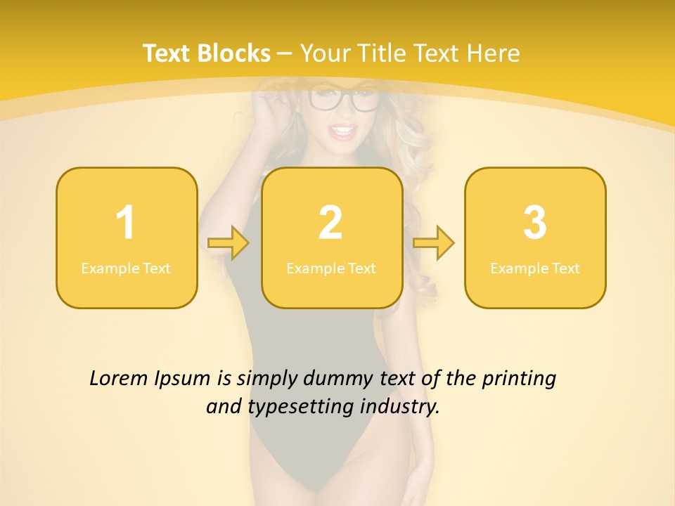 Sensual Hot Blond PowerPoint Template