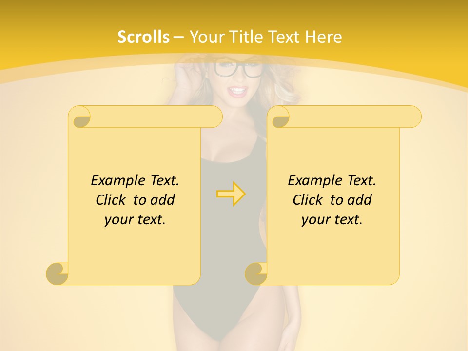 Sensual Hot Blond PowerPoint Template