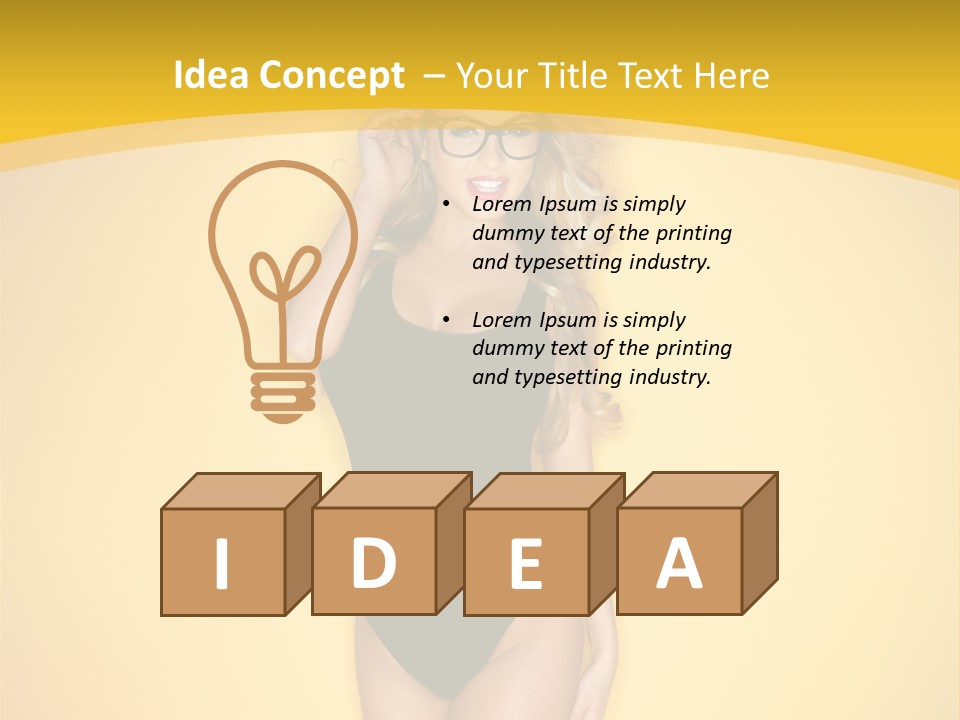 Sensual Hot Blond PowerPoint Template
