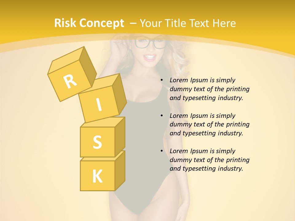 Sensual Hot Blond PowerPoint Template