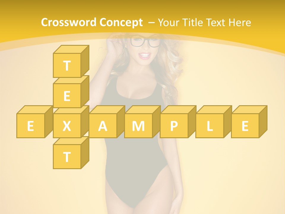 Sensual Hot Blond PowerPoint Template