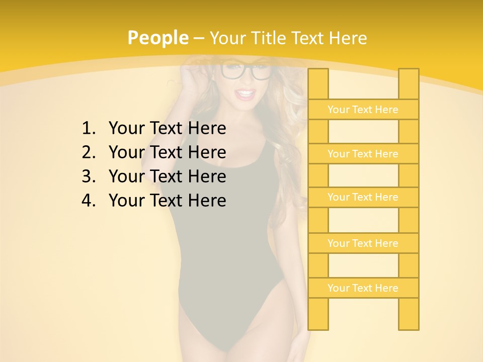 Sensual Hot Blond PowerPoint Template