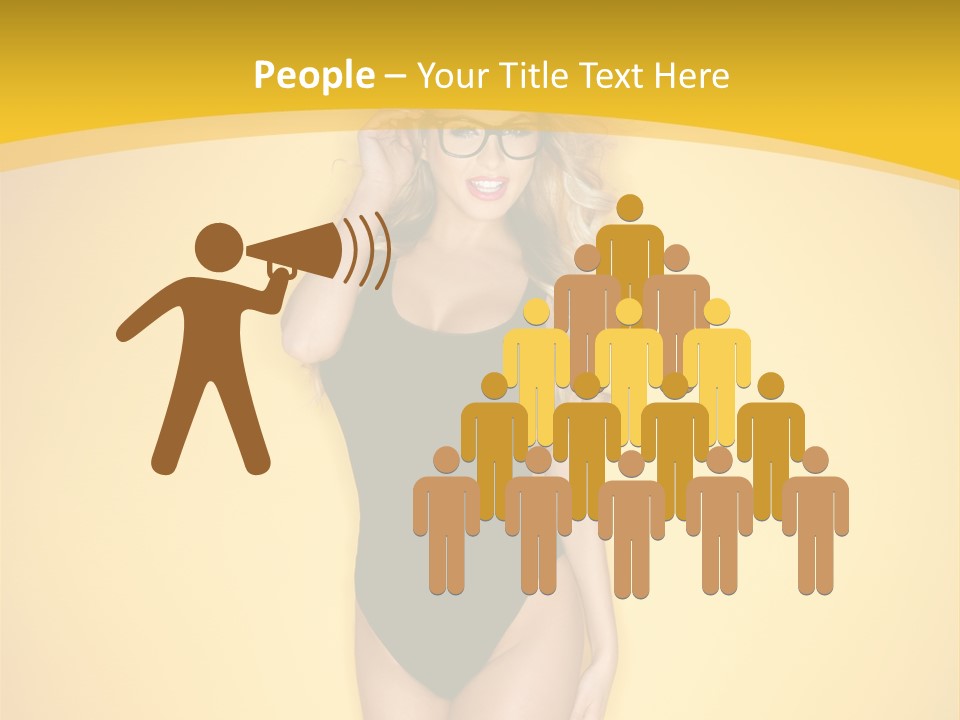 Sensual Hot Blond PowerPoint Template