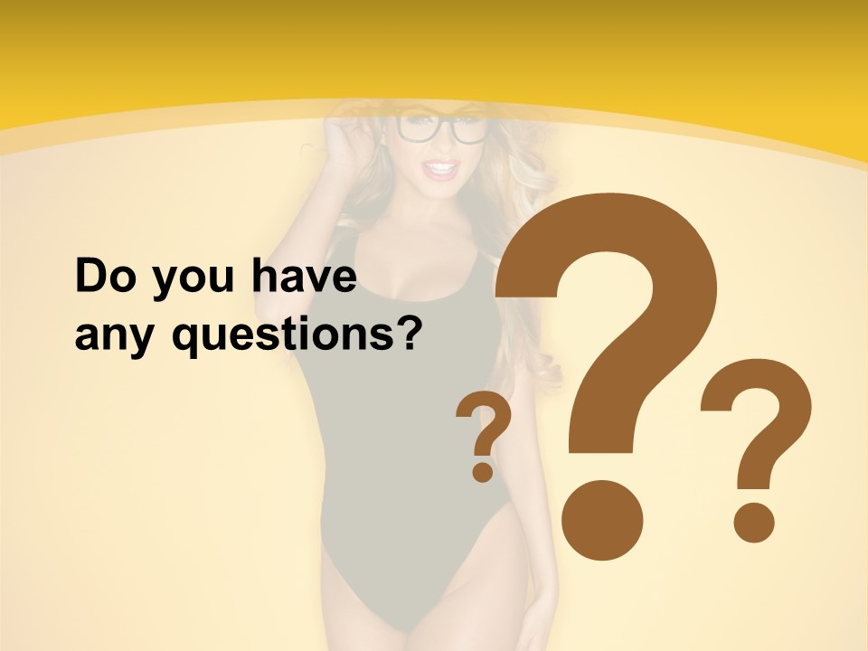 Sensual Hot Blond PowerPoint Template