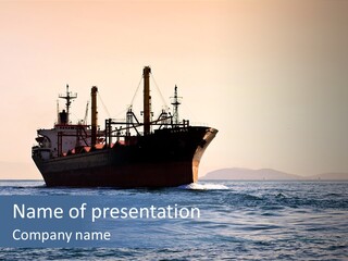 International Offshore Ship PowerPoint Template