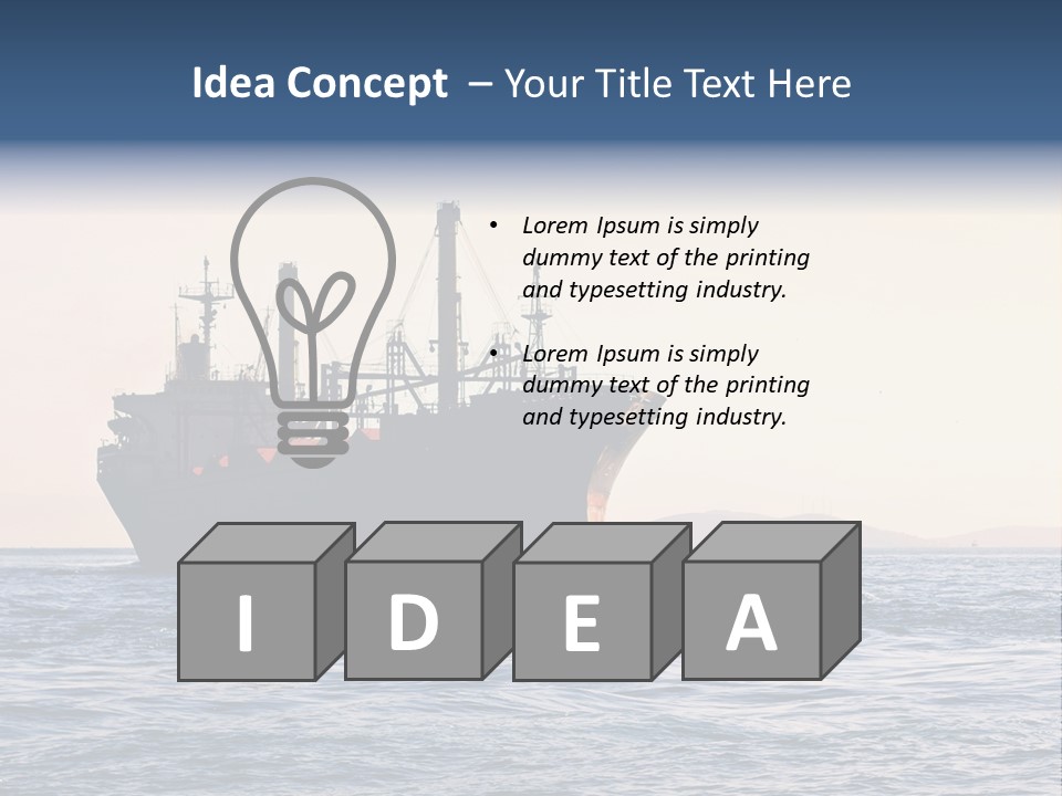 International Offshore Ship PowerPoint Template