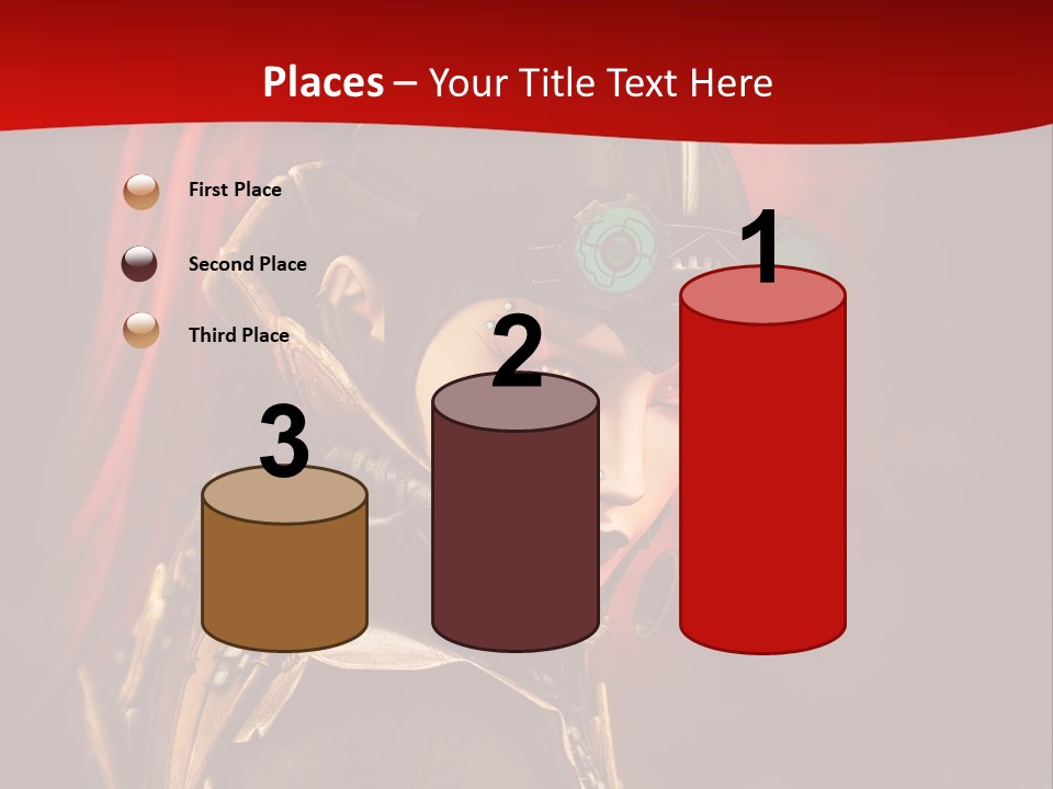 Fire Costume Woman PowerPoint Template