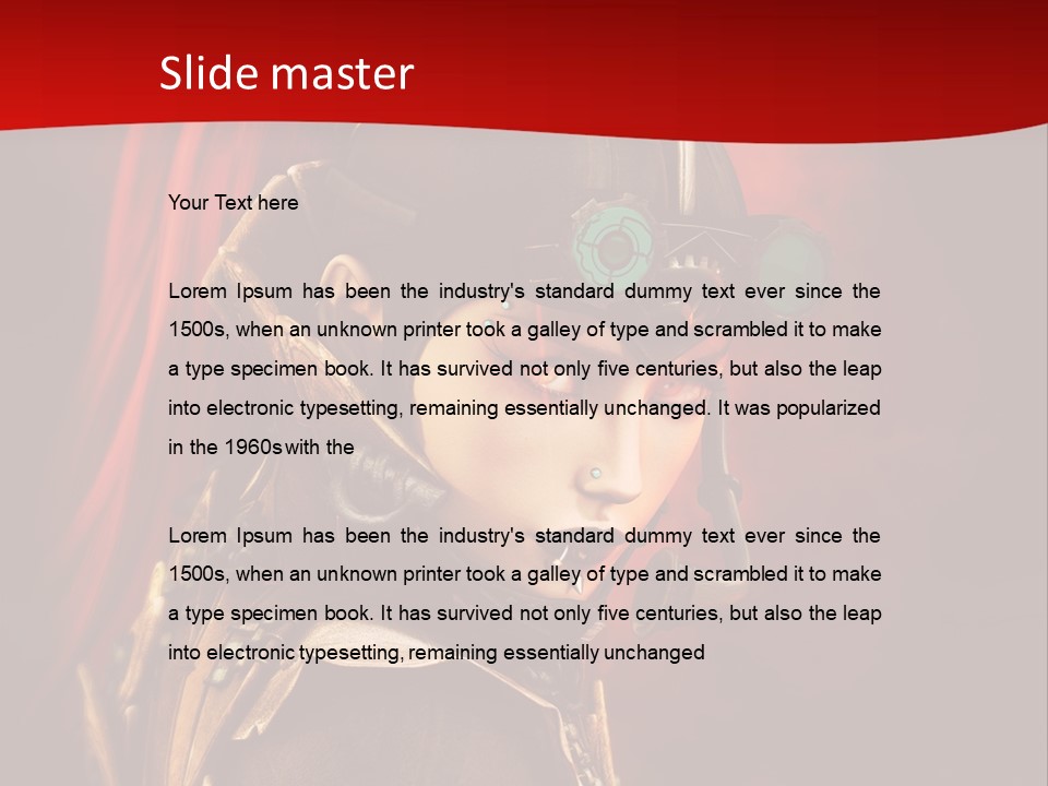 Fire Costume Woman PowerPoint Template