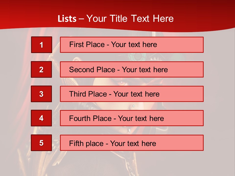 Fire Costume Woman PowerPoint Template