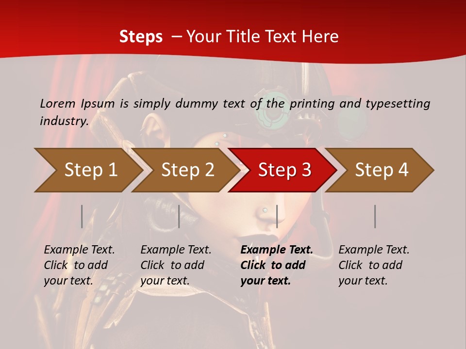 Fire Costume Woman PowerPoint Template