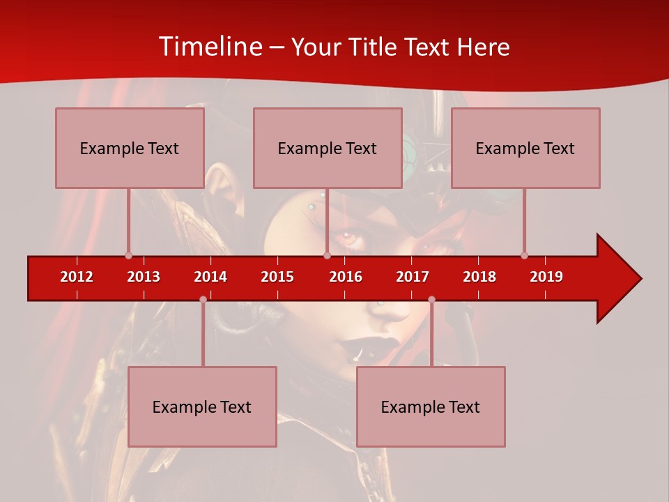 Fire Costume Woman PowerPoint Template