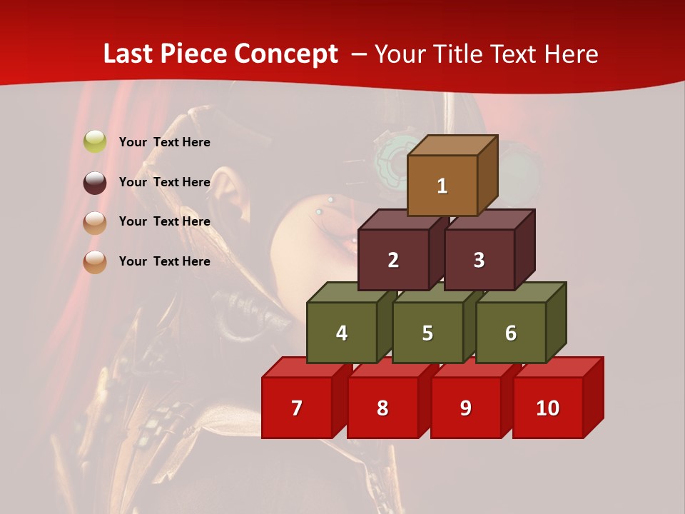 Fire Costume Woman PowerPoint Template