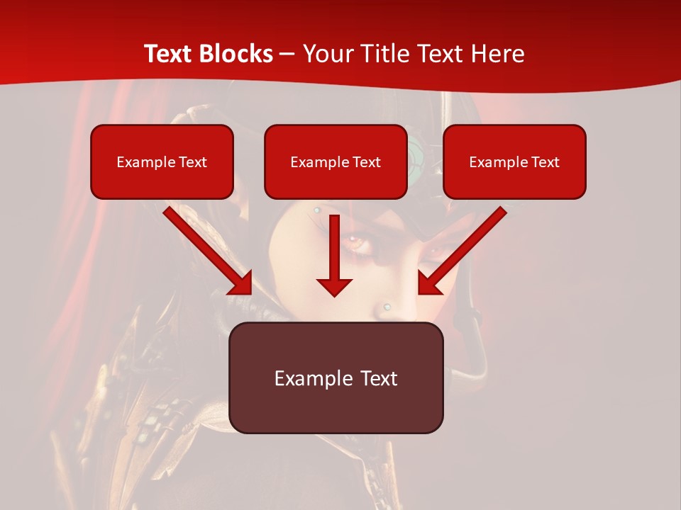 Fire Costume Woman PowerPoint Template