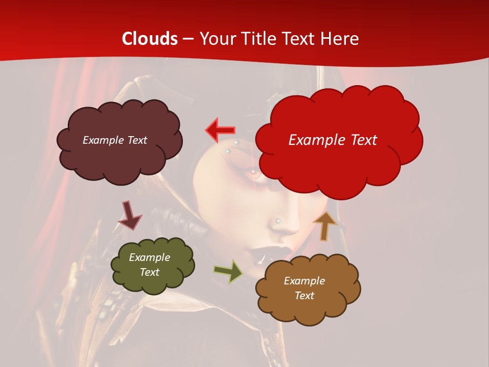 Fire Costume Woman PowerPoint Template