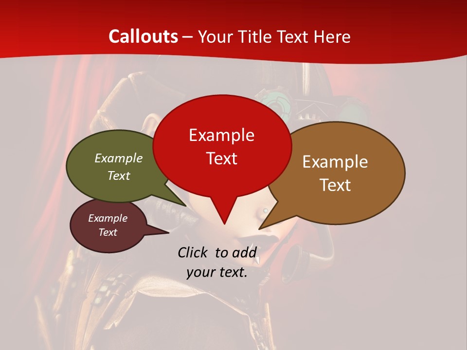 Fire Costume Woman PowerPoint Template