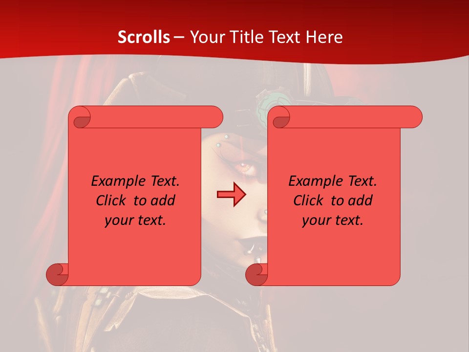 Fire Costume Woman PowerPoint Template