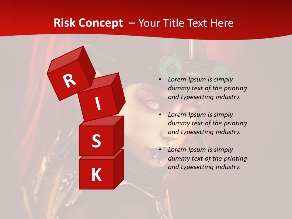 Fire Costume Woman PowerPoint Template