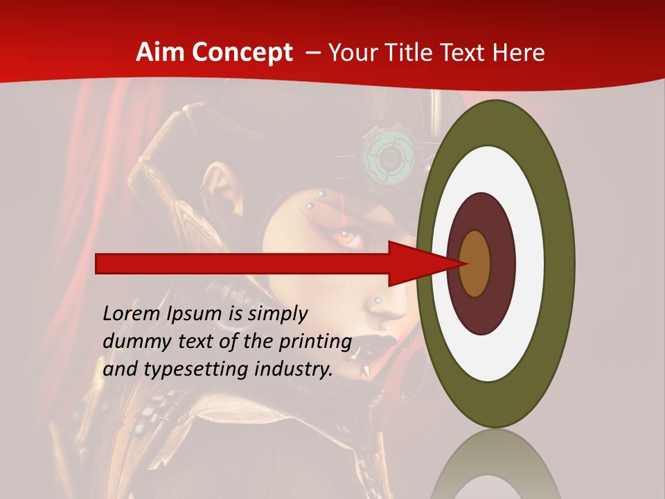 Fire Costume Woman PowerPoint Template