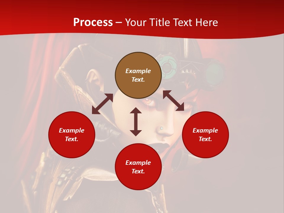 Fire Costume Woman PowerPoint Template