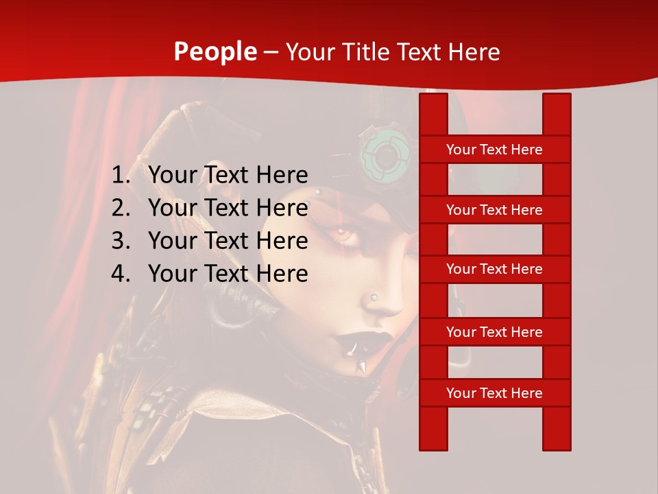 Fire Costume Woman PowerPoint Template