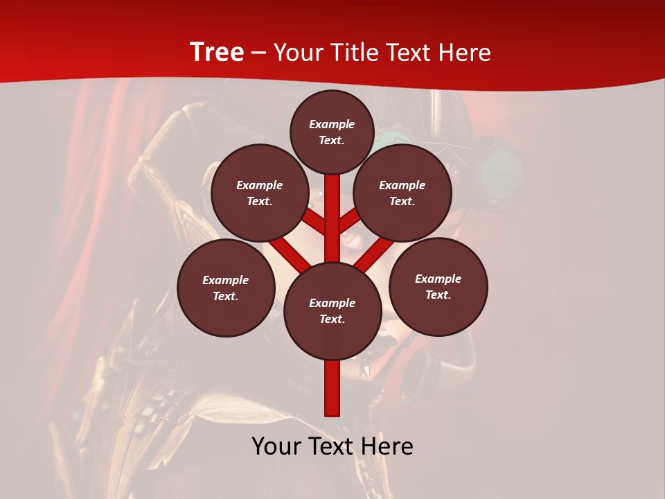 Fire Costume Woman PowerPoint Template