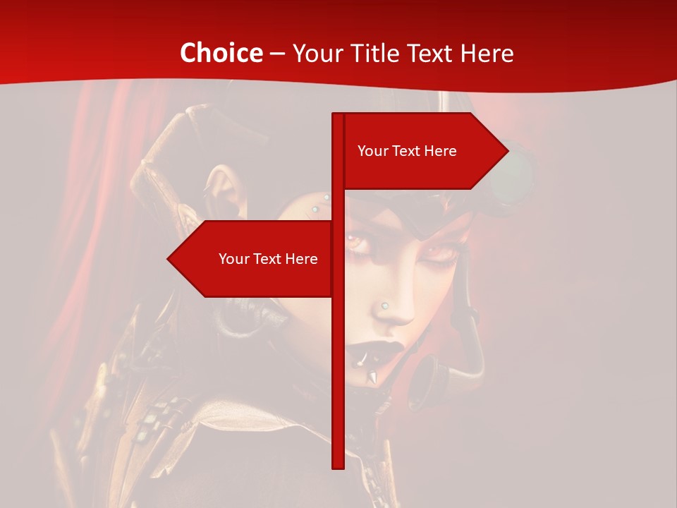 Fire Costume Woman PowerPoint Template