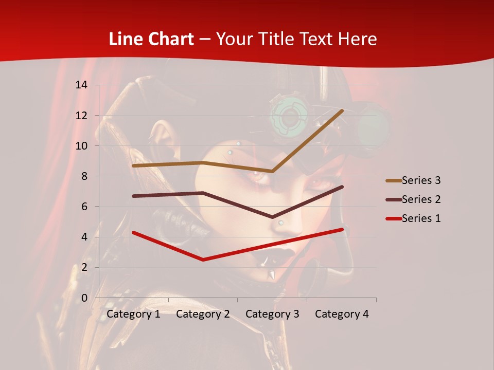 Fire Costume Woman PowerPoint Template