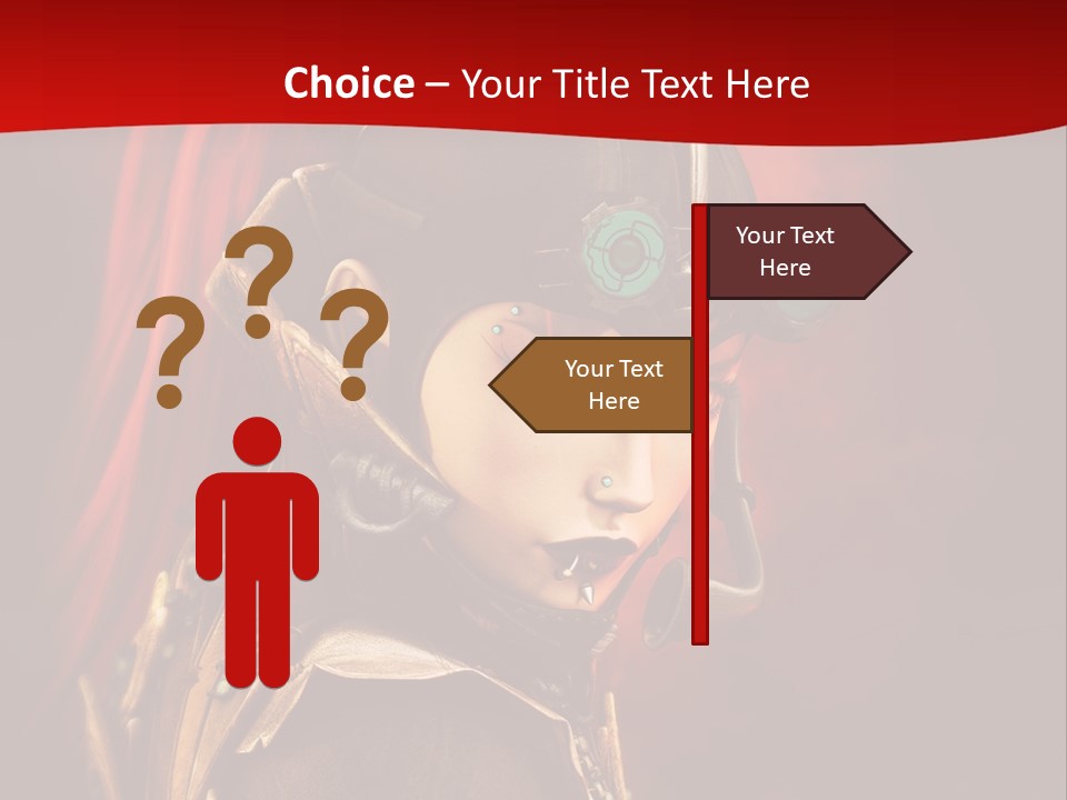 Fire Costume Woman PowerPoint Template