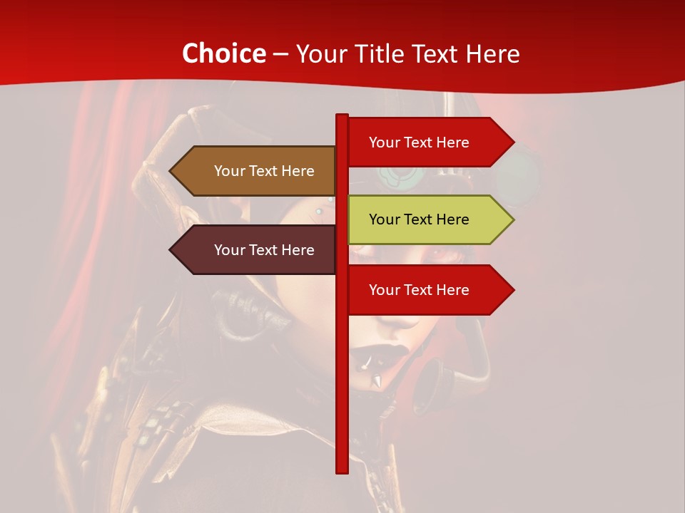 Fire Costume Woman PowerPoint Template