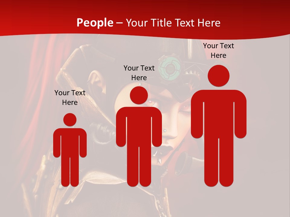 Fire Costume Woman PowerPoint Template