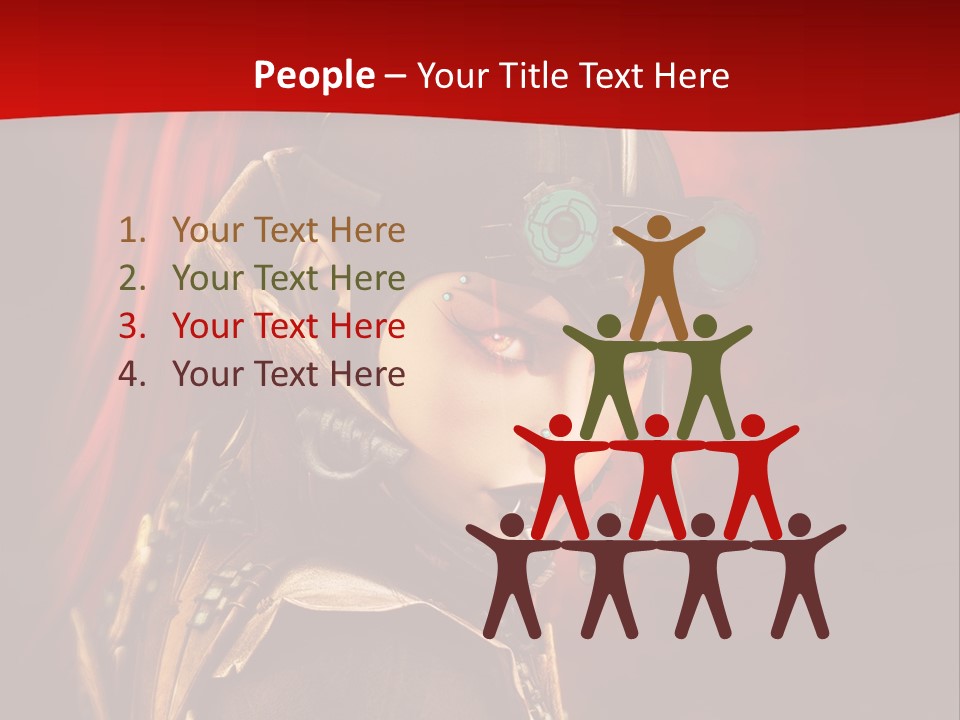 Fire Costume Woman PowerPoint Template