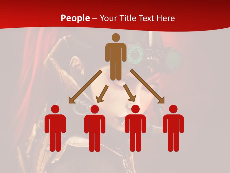 Fire Costume Woman PowerPoint Template