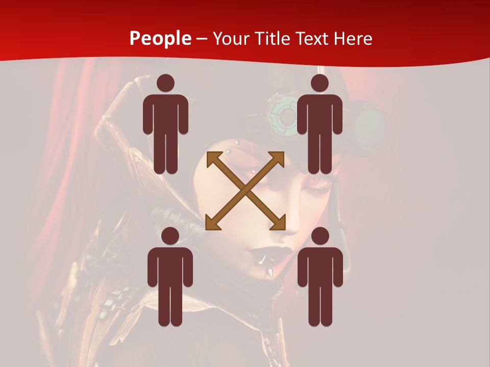 Fire Costume Woman PowerPoint Template