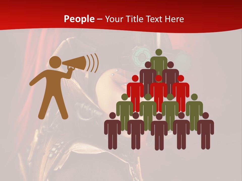 Fire Costume Woman PowerPoint Template