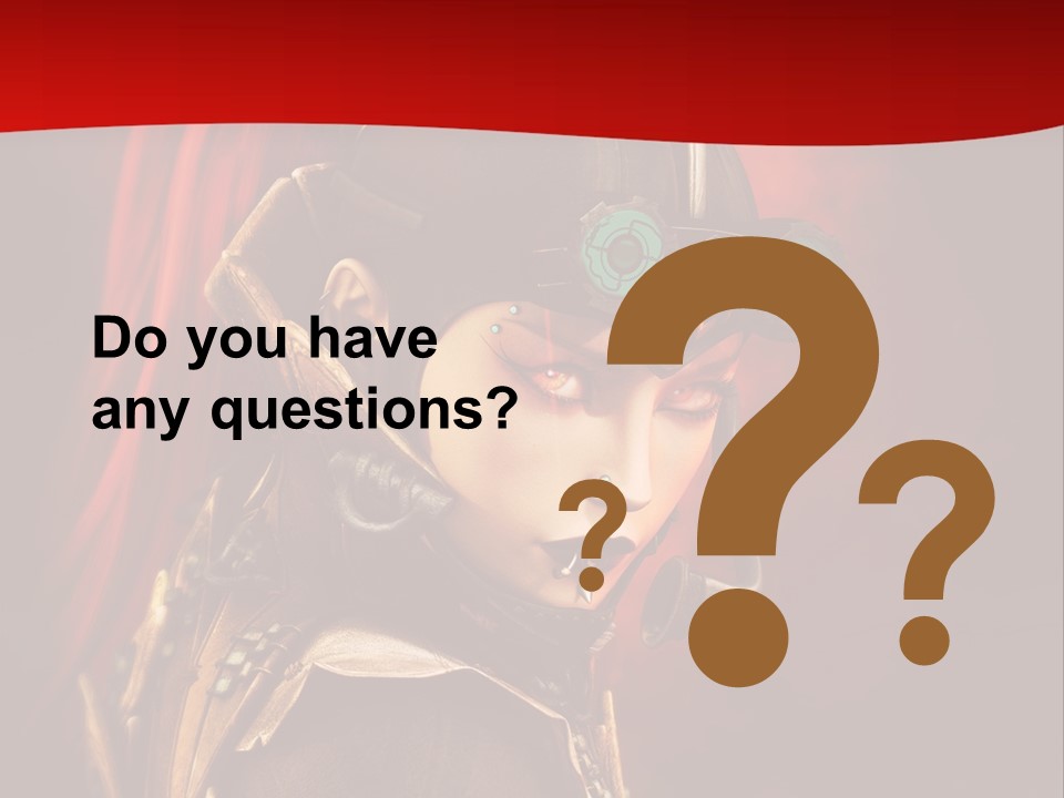 Fire Costume Woman PowerPoint Template