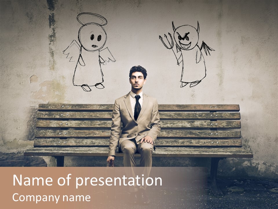 Businessman Outdoor Career PowerPoint Template