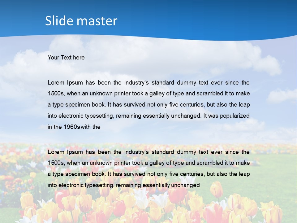 Landscape Sunshine Bloom PowerPoint Template