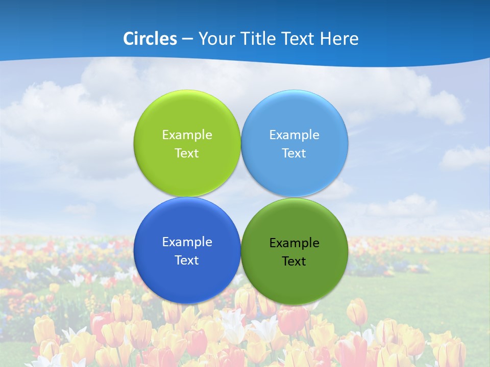 Landscape Sunshine Bloom PowerPoint Template