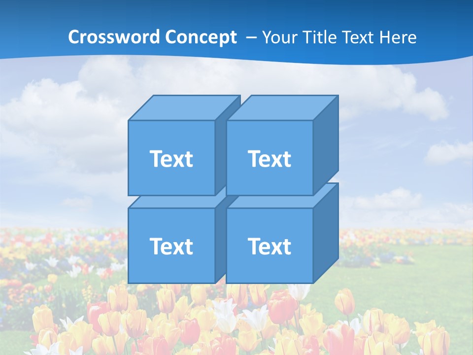 Landscape Sunshine Bloom PowerPoint Template