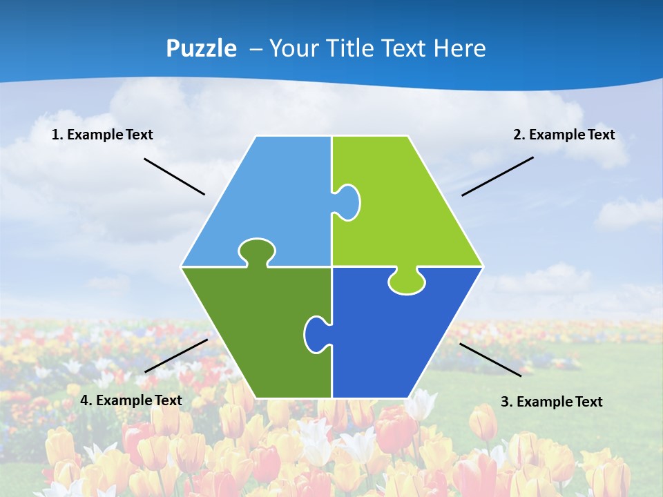 Landscape Sunshine Bloom PowerPoint Template