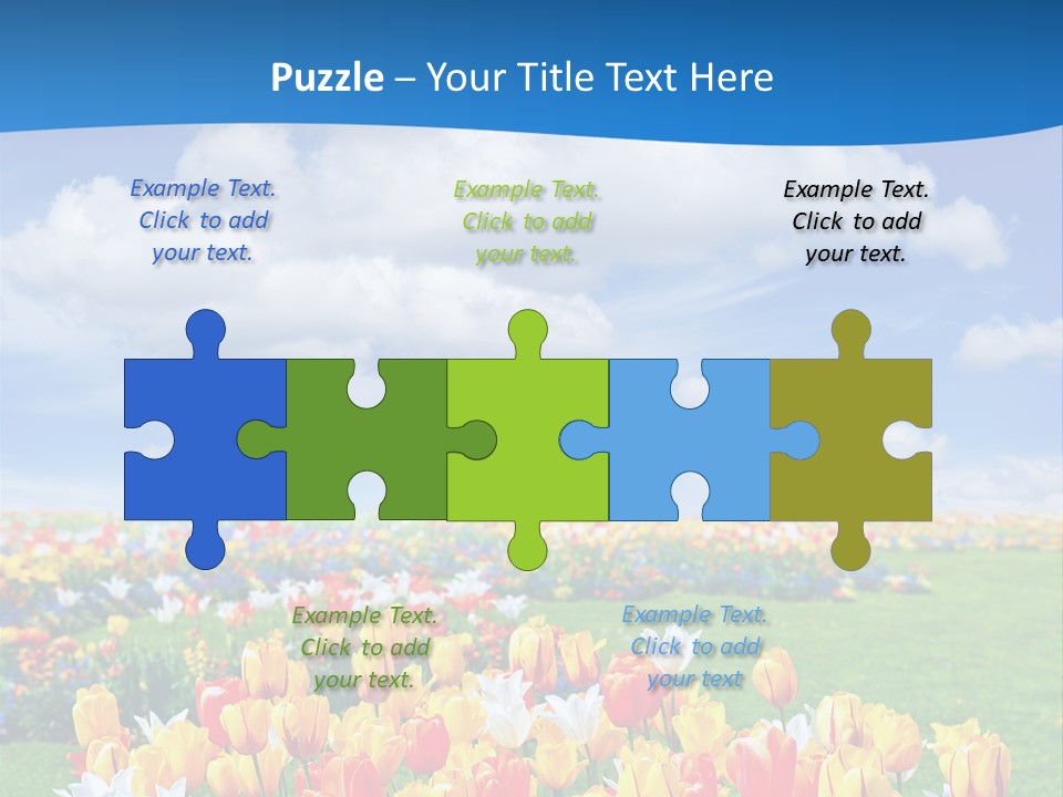 Landscape Sunshine Bloom PowerPoint Template