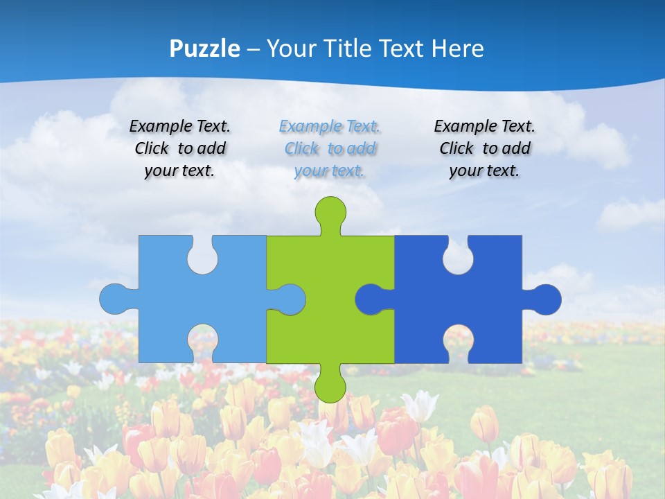 Landscape Sunshine Bloom PowerPoint Template