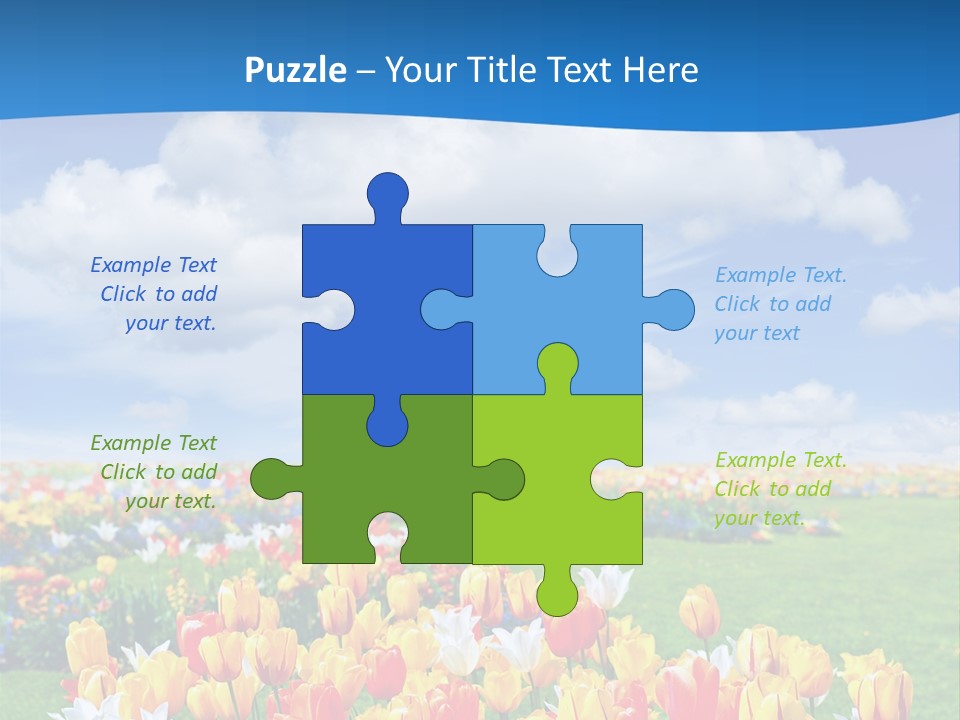 Landscape Sunshine Bloom PowerPoint Template