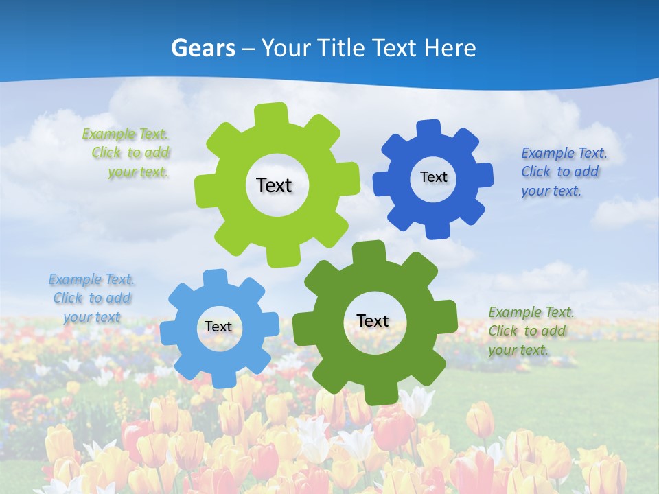 Landscape Sunshine Bloom PowerPoint Template