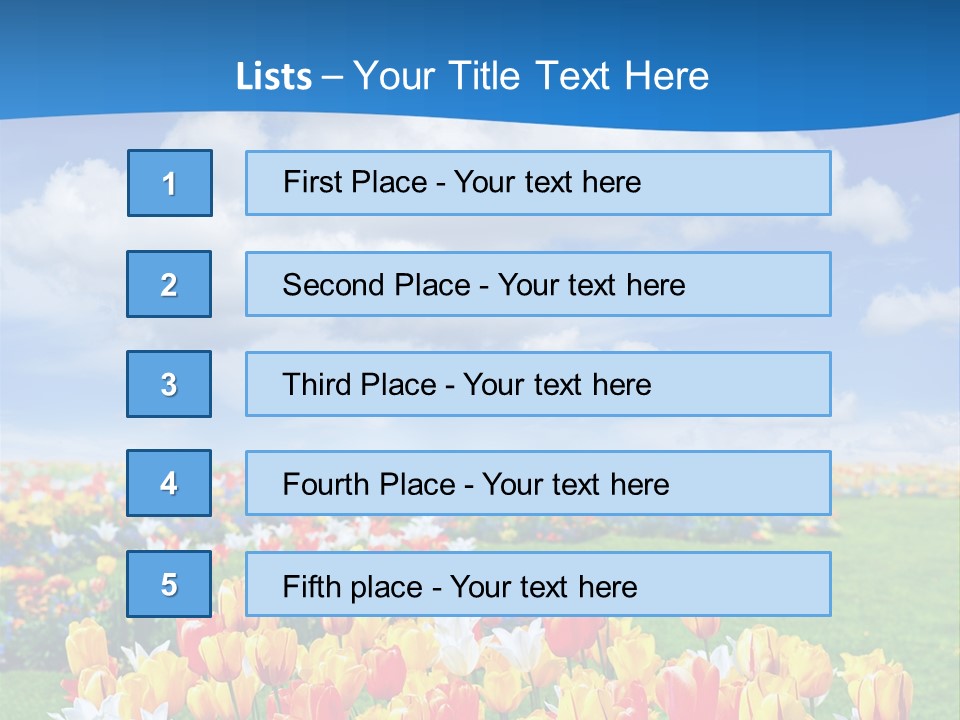 Landscape Sunshine Bloom PowerPoint Template