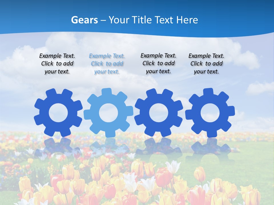 Landscape Sunshine Bloom PowerPoint Template