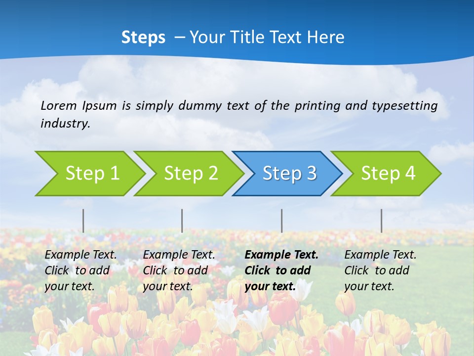 Landscape Sunshine Bloom PowerPoint Template