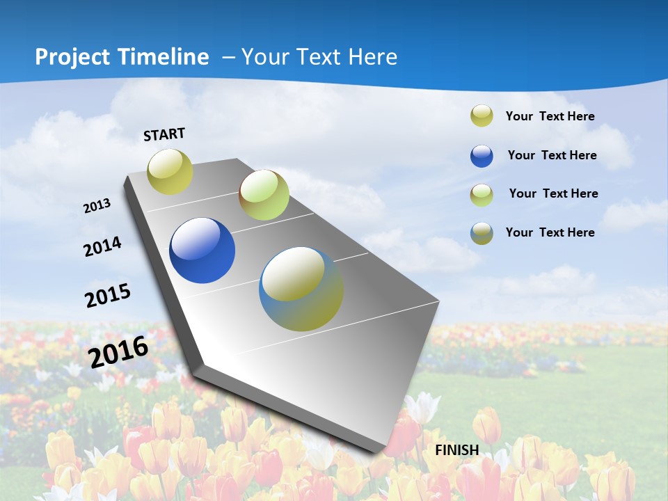 Landscape Sunshine Bloom PowerPoint Template
